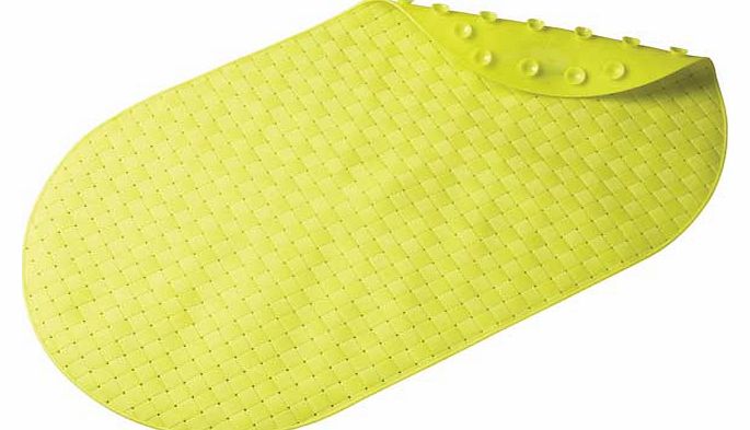 Croydex Basket Weave Bath Shower Mat - Lime