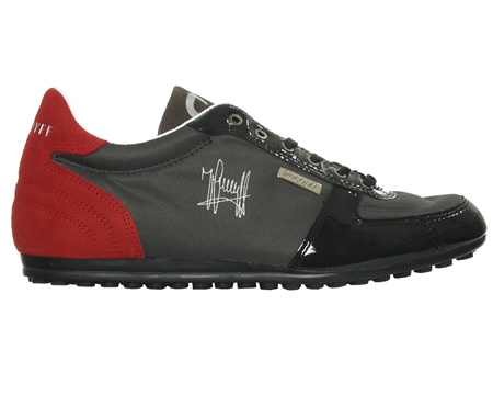 Cruyff Alano Charcoal/Red Mesh Trainers