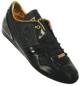 Cruyff Minimalistic Logo Black and Gold Trainers