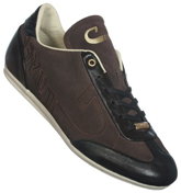 Cruyff Monster Logo Dark Brown Suede Trainers