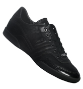 Cruyff Sideflag Black Leather Trainers