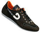 Cruyff Indoor Classic Black/Orange Suede Trainers