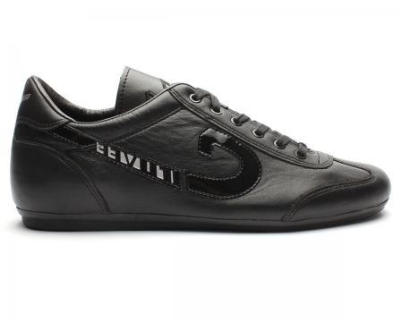 Cruyff Vanenburg Black Leather Trainers