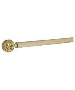 Finial Extendable Curtain Pole 28mm