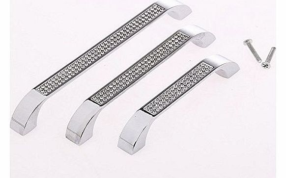 CD22- 160mm Crystal Inset Door Drawer Cabinet Kitchen Furniture Handle Bars (160mm)