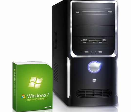 CSL-Computer Silent multimedia PC! CSL Sprint H5921u (Quad) incl. Windows 7 - computer-system with AMD FX-Series FX-4300 4x 3800 MHz, 1000GB HDD, 8GB DDR3 RAM, MSI Mainboard, Radeon HD 5450 2048MB - A quad core me