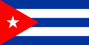 Cuba paper flag, 11`` x 8``