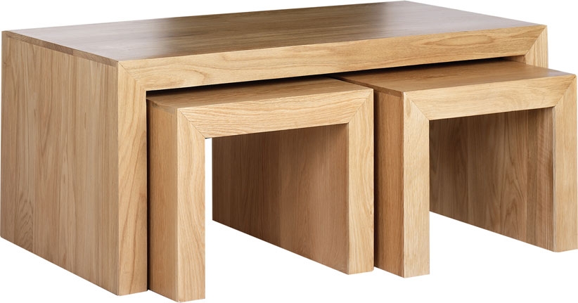 Cuba Solid Oak Long John Coffee Tables