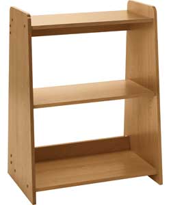 Curve Oak Effect Bookcase