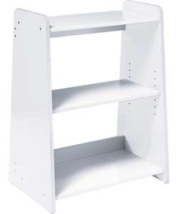 Curve White Wooden Bookcase