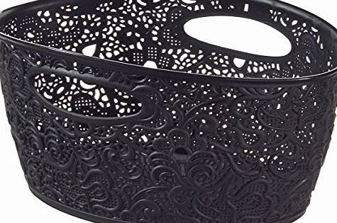 Curver 7 Litre Lace Effect Basket, Black