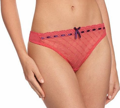 Curvy Kate Portia Low Rise Womens Thong Watermelon/Plum Size 16