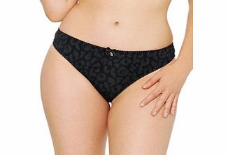 Smoothie black leopard thong