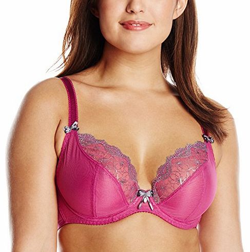 Curvy Kate Womens Dare Plunge Full Cup Everyday Bra, Purple (Boysenberry/Silver), 36F