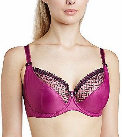 Curvy Kate Womens Gia Balcony Full Cup Everyday Bra, Purple (Boysenberry/Black), 40DD