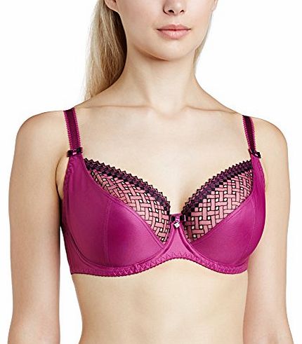 Curvy Kate Womens Gia Balcony Full Cup Everyday Bra, Purple (Boysenberry/Black), 40J