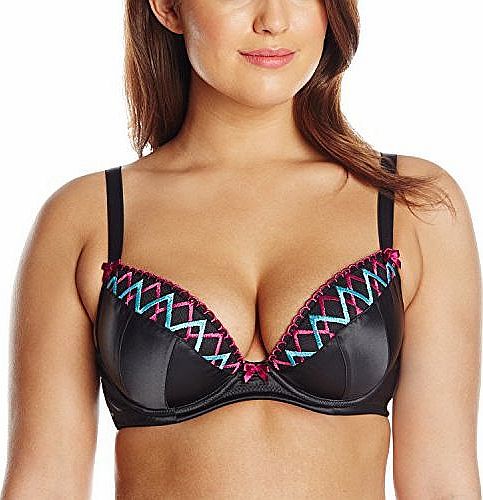 Curvy Kate Womens Love Struck Full Cup Everyday Bra, Black/Multicoloured, 36GG