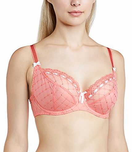 Curvy Kate Womens Portia Balcony Full Cup Everyday Bra, Red (Spice/Snow), 40DD