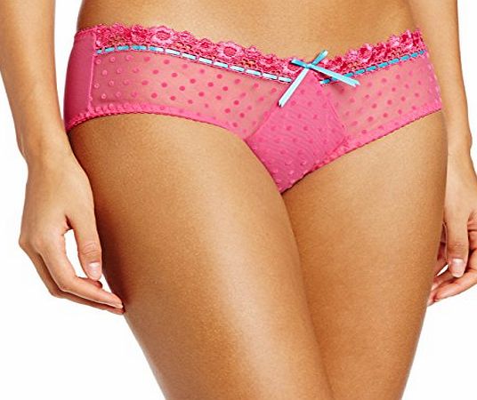 Curvy Kate Womens Princess Polka Dot Hipster, Pink (Cerise/Topaz), Size 14