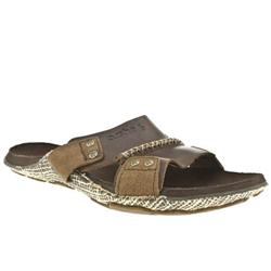 Cushe Male Manuka Slide Leather Upper in Brown