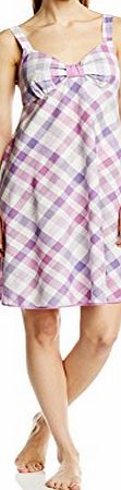 Cyberjammies Womens Ayla Chemise Checkered Negligee, Purple (Purple Mix), Size 12