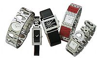 Womens Melissa Square Silver Dial Bracelet Watch