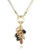 Daco Milano Gemstone Bead Drop Sterling Silver Necklace