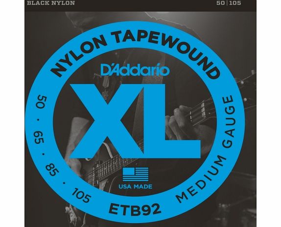 DAddario ETB92 Nylon Tapewound Medium (.050-.105) Electric Bass Guitar Strings