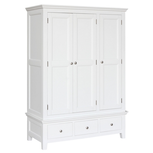 White Painted Triple Wardrobe 580.019