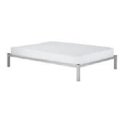 Dakota Double Bedstead, Silver effect