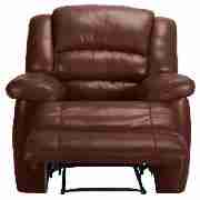 Dakota Leather Recliner Armchair, Antique