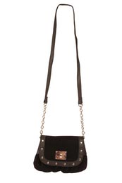 velveteen chain strap cross body bag