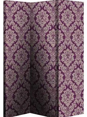 Damask Single Sided Screen - Plum