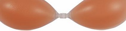 Damentraum Reusable Invisible Cleavage Self adhesive Strapless Backless Silicone Stick on Bra Chicken Fillet Front-closure Nude Bra *Thick* [ D ]