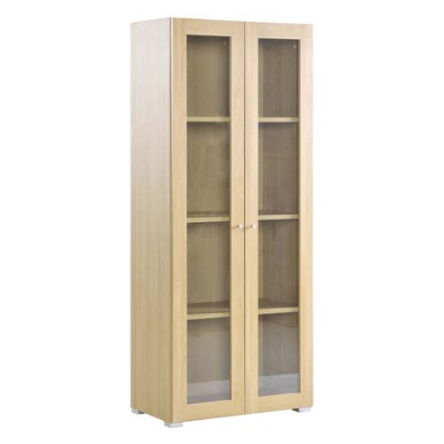 Dams Furniture Dynamic Tall Glazed Bookcase in Oak