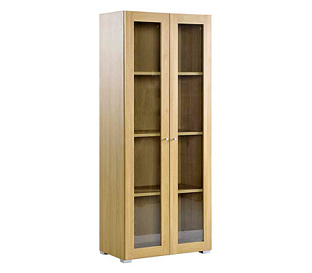 Dynamic Tall Glazed Bookcase in Oak