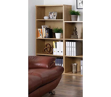 Urban 4 Shelf Bookcase in Oak