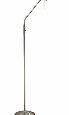 Dar Journal Satin Chrome Halogen Reading Floor Lamp