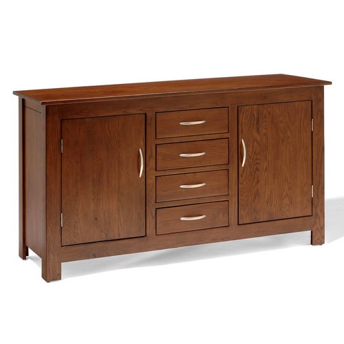 Dark Contemporary Oak Combination Sideboard