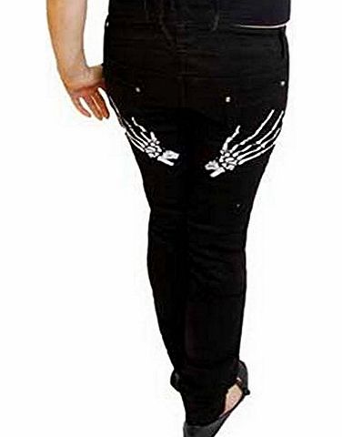 Darkside Clothing Skelly Hands girls skinny jeans by Darkside Clothing (SIZE 12)