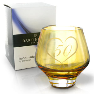 Dartington Crystal 50th Wedding Anniversary Votive