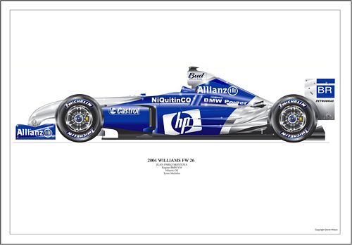 David Wilson Williams FW26 Print - Juan Pablo Montoya Signed by the artist Measures 48cm x 32cm (19``x13``)