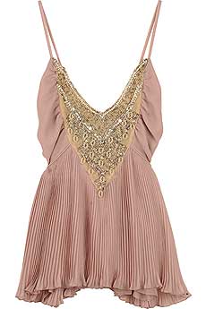 Embellished Pleated Camisole