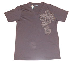 Day Mens V-neck dot print ethnic t-shirt