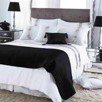 dazzle White/Silver Quilt Cover Set Double