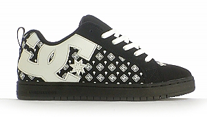 DC Court Graffik SE Skate Shoe - Black/White Print