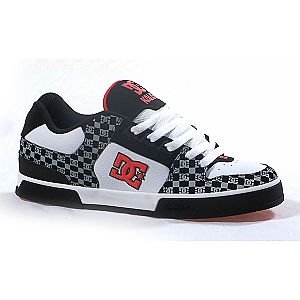 DC Kalis Skate Shoe - White/Black Monogram