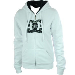 DC Ladies Ladies DC Clarion Zip Hood. White