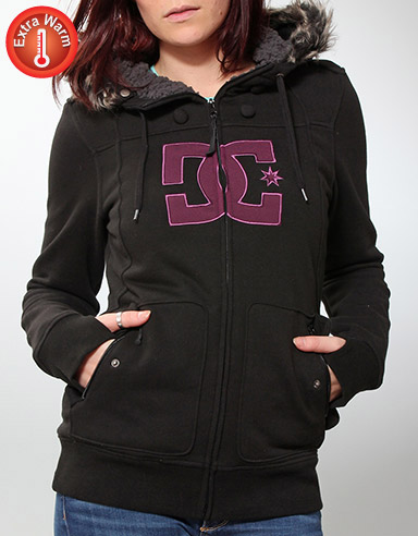 Trillions Ladies layer zip hoody - Black