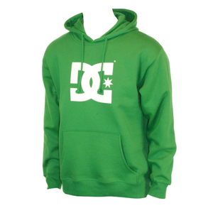 Mens DC Star Hoody. Kelly Green